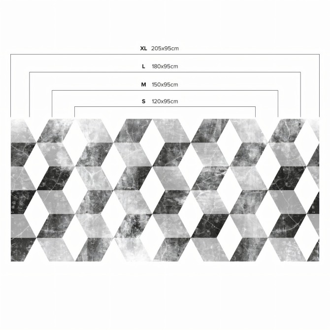 Cubos Desgastados. Medidas Vinilo lavable, tintas ecologicas, resistente al agua, antibacterias para forrar muebles y paredes.