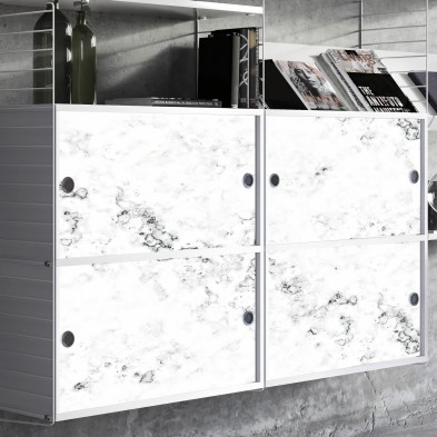 Mármol Blanco 2 Vinilo de texturas de mármol blanco para decorar armarios y archivadores