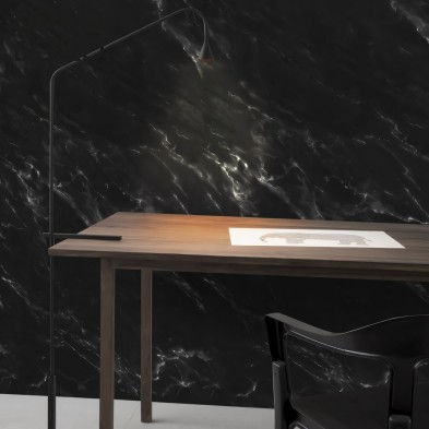 Vinilo decorativo de muebles y paredes de textura impresa de mármol negro