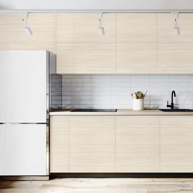 Vinilo adhesivo, opaco y lavable, madera de estilo nórdico. Para renovar muebles de cocina y todo tipo de interiores. lokoloko