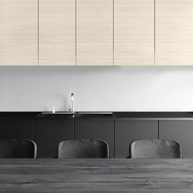 Vinilo adhesivo, opaco y lavable, madera de estilo nórdico. Para renovar cualquier cocina moderna. lokoloko