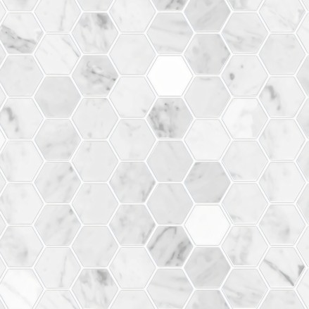 Grey marble hexagonal mosaic - washable self-adhesive vynil for furniture and walls Lokoloko