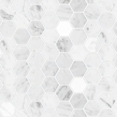 Mosaico hexagonal mármol gris - vinilo lavable autoadhesivo detalle textura