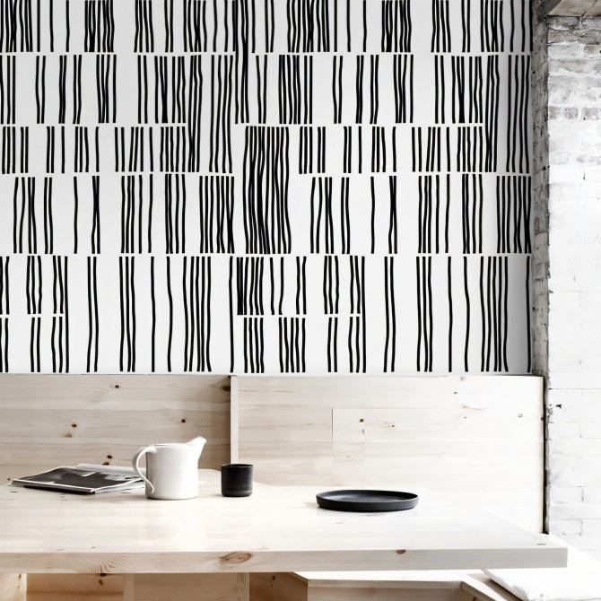 Superposición. Papel pintado ecológico autoadhesivo texturizado para paredes de salon y comedor. Lokoloko