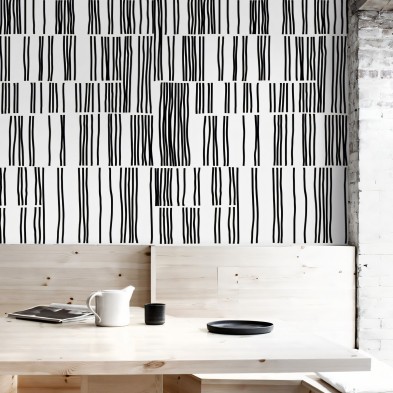 Superposición. Papel pintado ecológico autoadhesivo texturizado para paredes de salon y comedor. Lokoloko