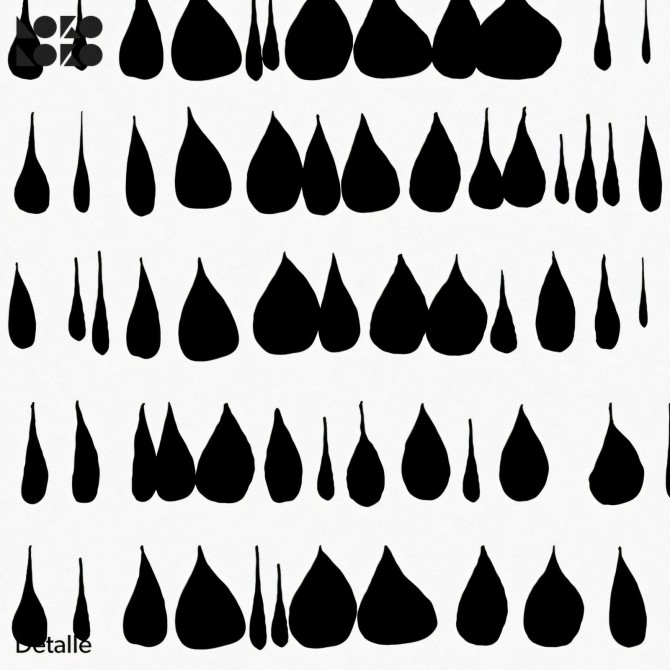 Drops. Papel pintado ecológico autoadhesivo texturizado sin pvc para paredes y superficies lisas. Lokoloko
