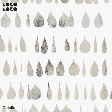 Drops 2. Papel pintado ecológico autoadhesivo texturizado sin pvc para paredes y superficies lisas. Lokoloko