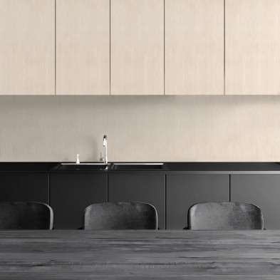Vinilo madera de arce para forrar muebles y paredes de cocina, beige, resistente al agua, ignifugo, opaco. Lokoloko