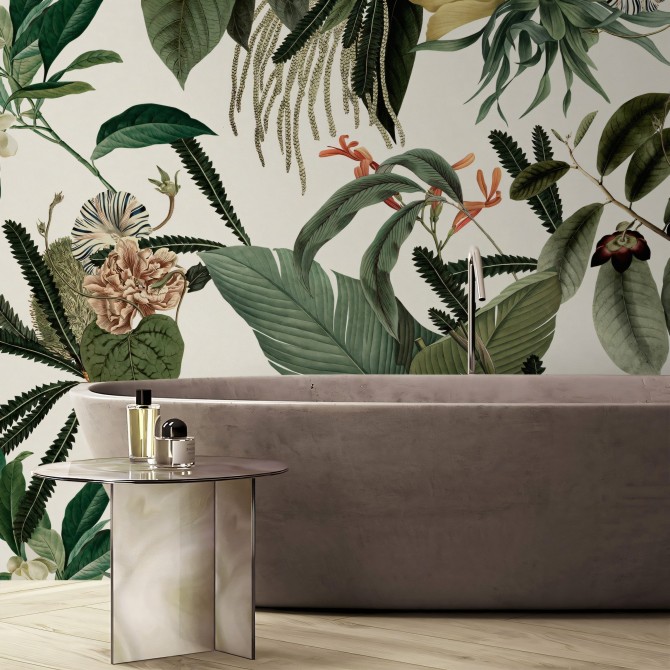 Flores de terciopelo - vinilo lavable autoadhesivo opaco para baños bañeras duchas  y paredes