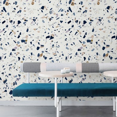 Dark Terrazzo - Self-Adhesive eco-friendly PVC-free wallpaper . DIY Walls halls, salon, living, bedroom