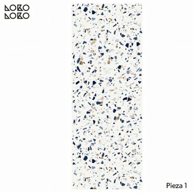 Terrazo Oscuro - Papel de pared autoadhesivo ecológico sin PVC. DIY en recibidores, salones, dormitorios