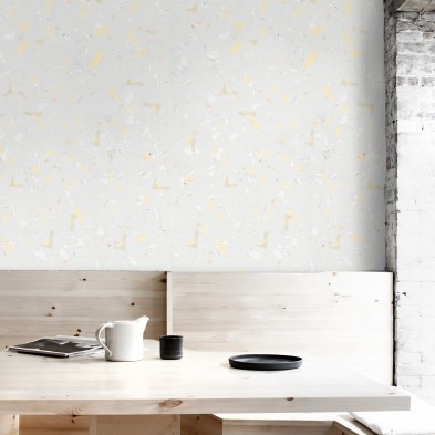 Yellow Terrazzo - Self-Adhesive eco-friendly PVC-free wallpaper . DIY Walls halls, salon, living, bedroom