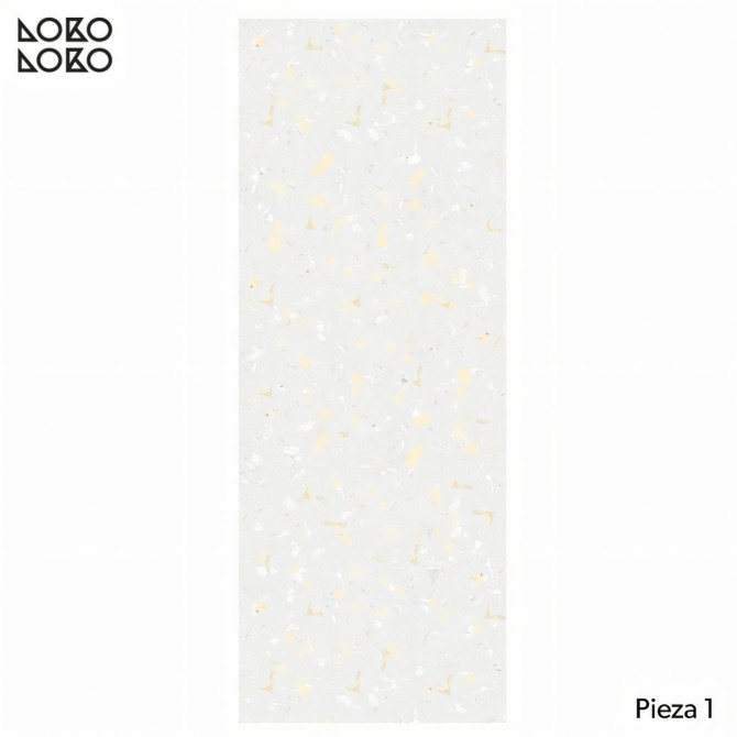 Terrazo amarillo claro - Papel de pared autoadhesivo ecológico sin PVC. DIY en recibidores, salones, dormitorios