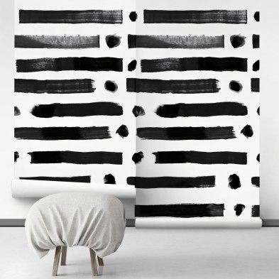 Brush lineal dots - Papel pintado ecológico autoadhesivo texturizado sin pvc para paredes y superficies lisas. Lokoloko