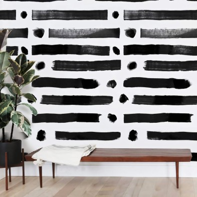 Brush lineal dots. Papel pintado ecológico autoadhesivo texturizado para paredes lisas en recibidores o entradas de casa.