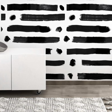 Brush lineal dots. Papel pintado ecológico autoadhesivo texturizado para paredes de salon y comedor. Lokoloko