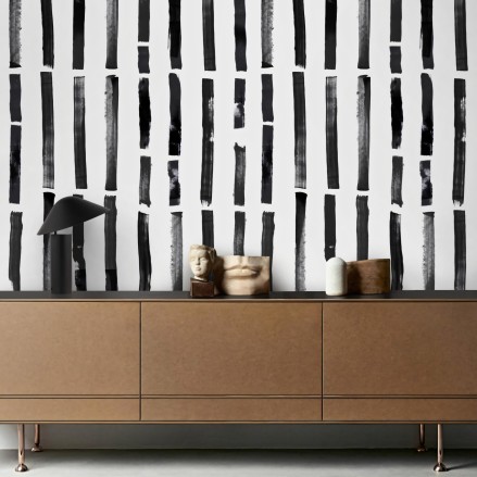Brush vertical. Papel pintado ecológico autoadhesivo texturizado para paredes de salon y comedor. Lokoloko