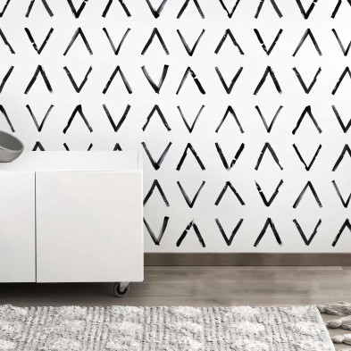 Mudcloth Africano. Papel pintado ecológico autoadhesivo texturizado para paredes de salon y comedor. Lokoloko