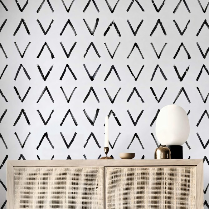 Mudcloth Africano. Papel pintado ecológico autoadhesivo texturizado para paredes de salon y comedor. Lokoloko