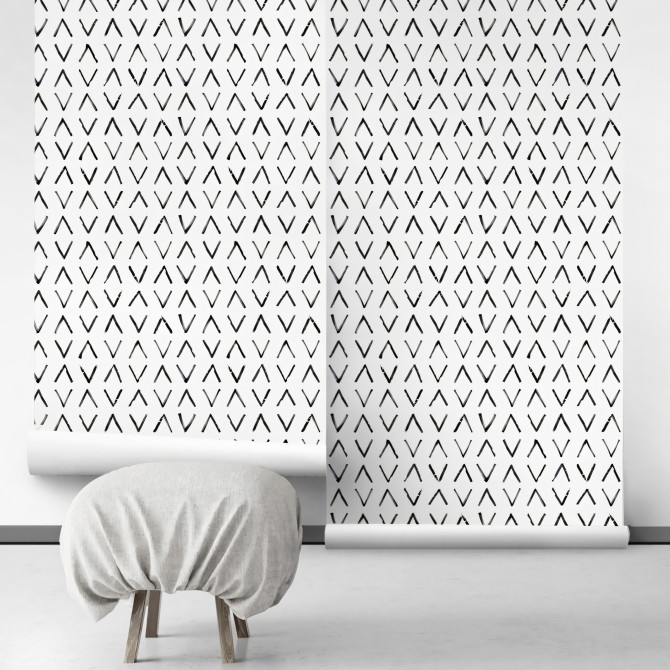 Mudcloth Africano Mini. Papel pintado ecológico autoadhesivo texturizado sin pvc para paredes y superficies lisas. Lokoloko