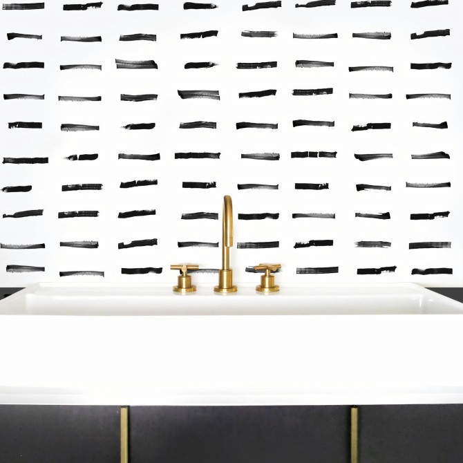 Brush horizontal. Washable, texture vinyl, eco-friendly inks, water resistant, antibacterial for bathroom wall tiles. Lokoloko