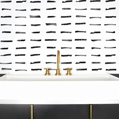 Brush Horizontal. Vinilo lavable texturizado, tintas ecologicas, resistente al agua, antibacterias para paredes de baños.