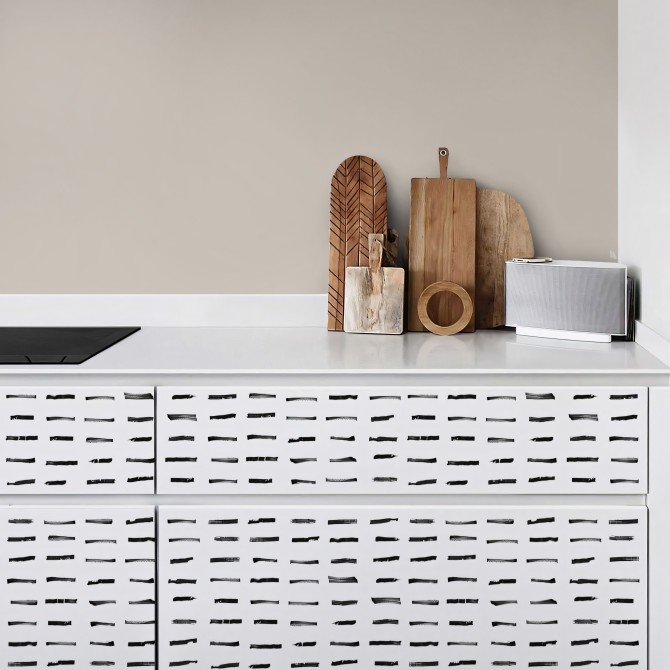Brush Horizontal. Vinilo lavable texturizado, tintas ecologicas, resistente al agua, antibacterias para muebles de cocina.
