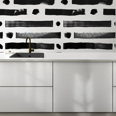 Brush Lineal Dots. Vinilo lavable texturizado, tintas ecologicas, resistente al agua, para forrar muebles y paredes.