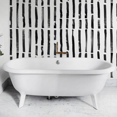 Brush vertical. Washable, waterproof, antibacterial, texture vinyl for bathtub walls. Lokoloko
