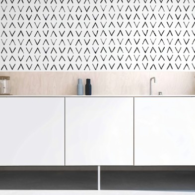 Mudcloth Africano Mini. Vinilo lavable, tintas ecologicas, resistente al agua, antibacterias para forrar muebles y paredes.