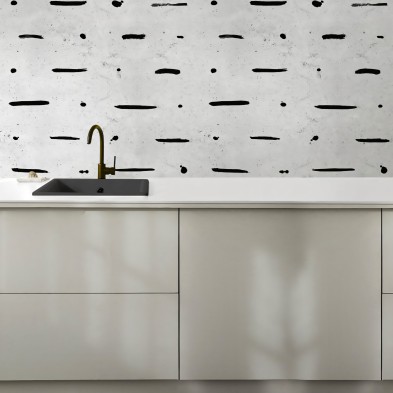 Mudcloth Paint Concrete. Washable, vinyl, eco-friendly inks, water resistant, antibacterial for tiles and backslash Kitchen.