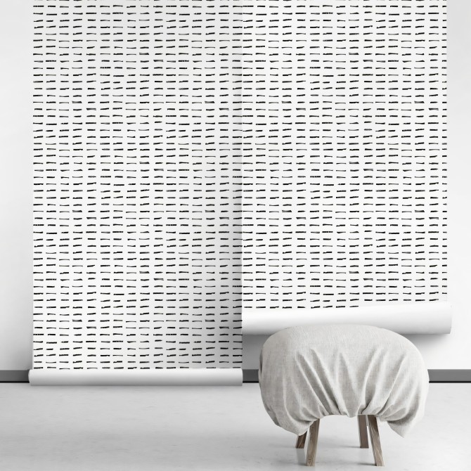 Brush Horizontal. Papel pintado ecológico autoadhesivo texturizado para paredes de salon y comedor. Lokoloko