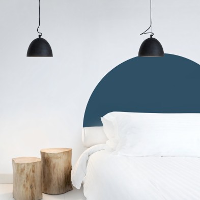 Cabecero semicírculo medianoche - vinilo autoadhesivo lavable opaco para paredes y muebles
