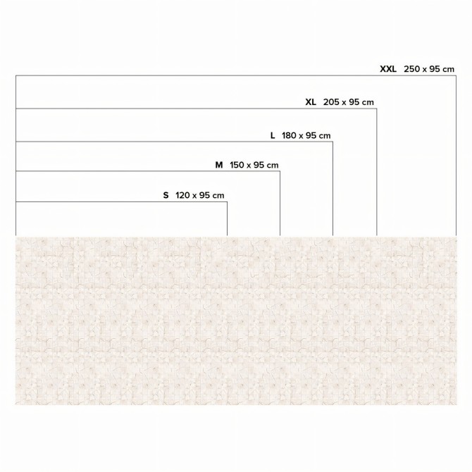 Mosaico mármol beige pequeño - Medidas