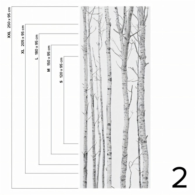 El Bosque - pieza 2 - vinilo lavable autoadhesivo opaco para muebles y paredes
