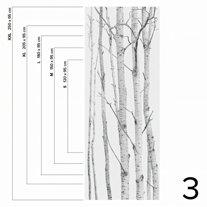 The Forest - piece 3 - Washable vinyl self-adhesive for wals and l furniture