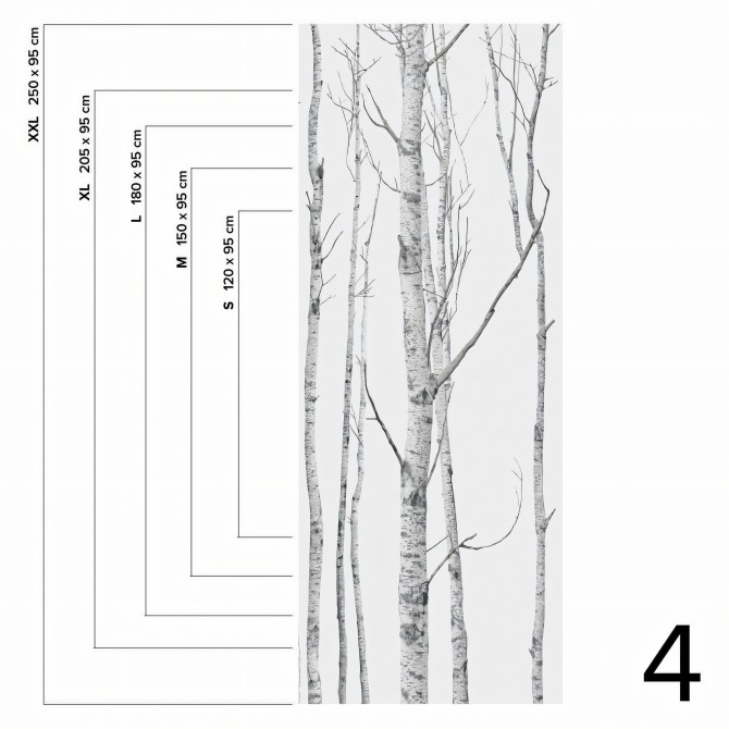 The Forest - piece 4 - Washable vinyl self-adhesive for wals and l furniture