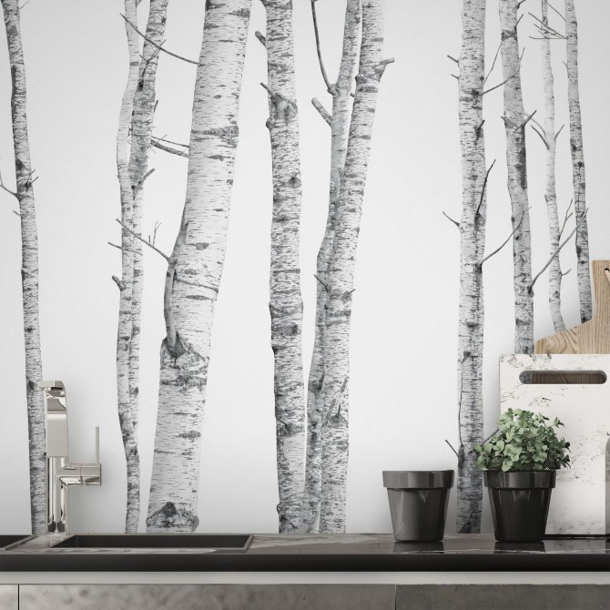 El Bosque - Vinilo lavable autoadhesivo opaco para renovar pared de azulejos, muebles, cocinas, copetes