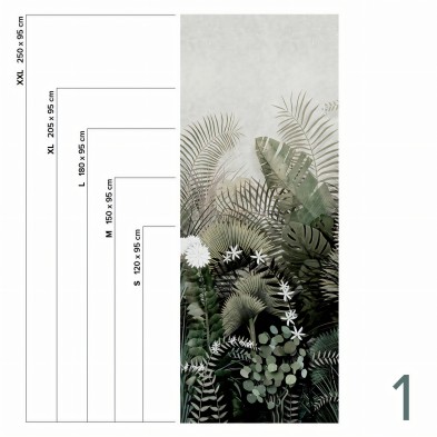 Sunset Tropical Mural - Piece 1 - Self-adhesive vinyl for wall and doors