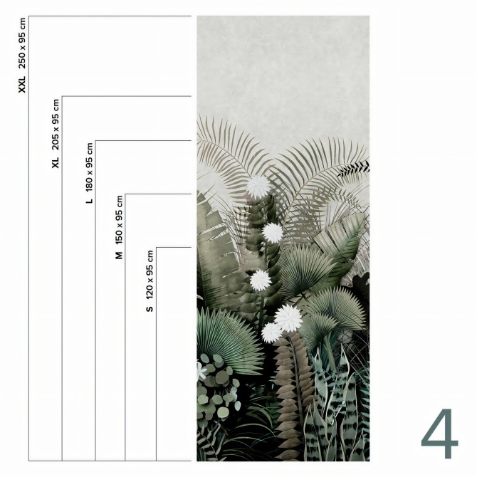 Sunset Tropical Mural - Piece 4 - Selfadhesive vinyl for wall and doors