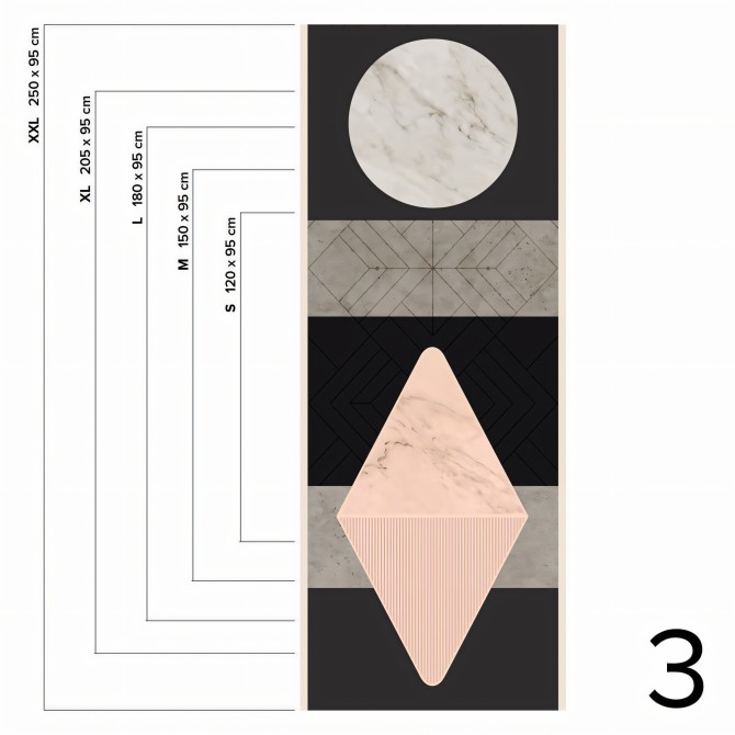 Gran Gatsby - Pieza 3 - Formas geométricas. Vinilo autoadhesivo ecolígoc opaco lavable. Lokoloko
