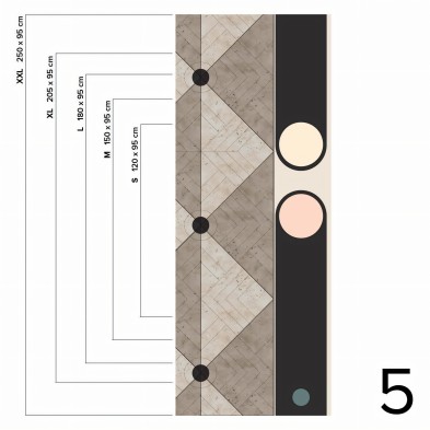 Gran Gatsby - Pieza 5 - Formas geométricas. Vinilo autoadhesivo ecolígoc opaco lavable. Lokoloko