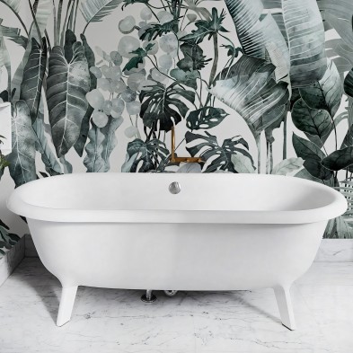 Tropicalia vinilo lavable autoadhesivo opaco para muebles y paredes baño aseo ducha lavabo bañera