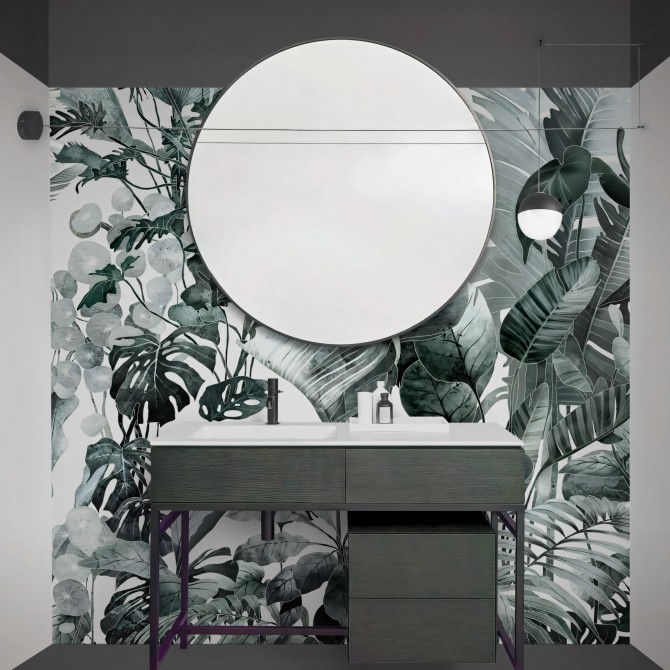 Tropicalia   - Washable vinyl self-adhesive for walls tiles
