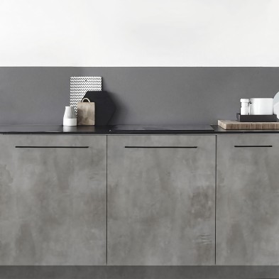 Hormigón Gris Oscuro. Vinilo autoadhesivo lavable opaco para forrar puertas de cocinas. Lokoloko