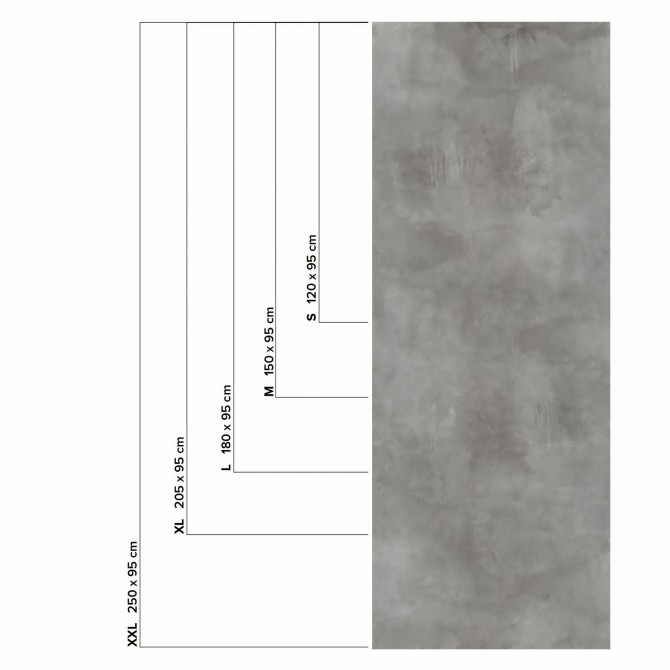Dark Grey Concrete.  washable self-adhesive opaque vynil for furniture and walls. Lokoloko