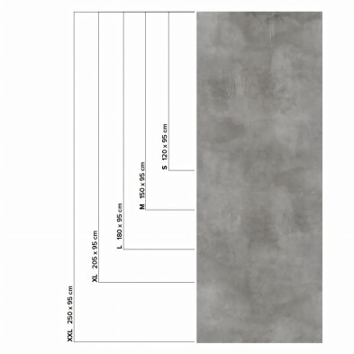Dark Grey Concrete.  washable self-adhesive opaque vynil for furniture and walls. Lokoloko