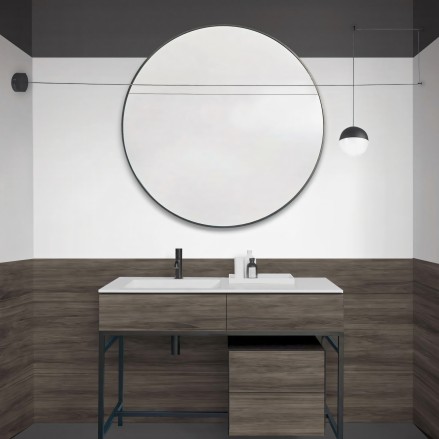 Madera de Ebano Africano - vinilo lavable autoadhesivo opaco para muebles y paredes azulejos baño aseos ducha. Lokoloko