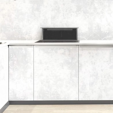 White Cement - washable self-adhesive opaque vynil for furniture and walls kitchen tiles