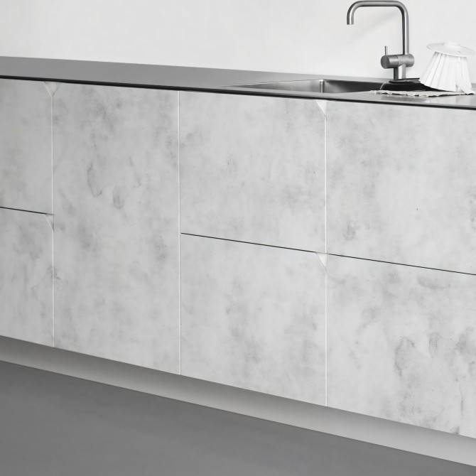 Cemento Gris Claro - vinilo lavable autoadhesivo opaco para paredes azulejos , muebles de cocinas frentes y copete lokoloko
